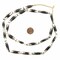 The Bead Chest Batik Bone Beads - Full Strand of Fair Trade African Beads (Tube, Zig-Zag #2 Design)